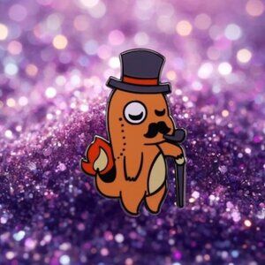 Pokemon Gentlemen Charmander Enamel Pin - Sophisticated Collectible